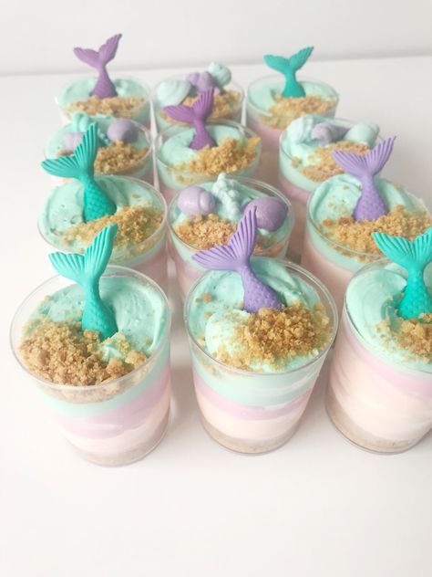 Diving Mermaid Desserts Mermaid Themed Desserts, Mermaid Dessert Table, Seahorse Cake, Mermaid Party Food, Luau Party Food, Wwe Birthday, Ocean Birthday Party, Mermaid Theme Birthday Party, Birthday Party Treats