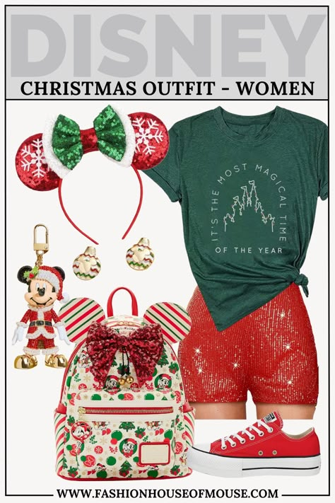 Wondering what to wear to Disney for Mickey’s Very Merry Christmas this winter? Check out these cute and comfy Christmas inspired Disney outfits for women you'll love! Inspired Disney Outfits, Christmas Disney Outfits, Disneyland Christmas Outfit, Christmas Dresses For Women, Disney Christmas Outfits, Disney At Christmas, Women Christmas Outfits, Christmas Outfits For Women, Disney Bounding Ideas