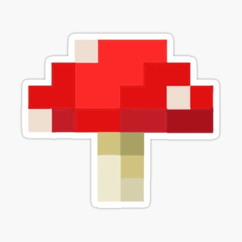 Mushroom Pixel, Minecraft Mushroom, Minecraft Icon, Minecraft Stickers, Diy Minecraft, Minecraft Pixel Art, Art Poses, Pixel Art, Minecraft