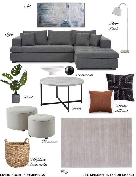 Dark Grey Sofa Living Room, U Couch, Gray Sectional Living Room, Dark Grey Couch Living Room, Gray Sofa Living, Dark Grey Living Room, Modern Grey Living Room, Gray Living Room Design, Grey Sofa Living Room