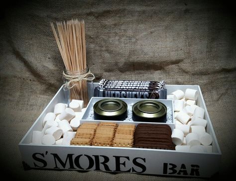 Smores Board, Breakfast Boxes, S'mores Box, Party Cart, Catering Box, Smores Station, Food Kit, Become Prettier, Glow Up Challenge