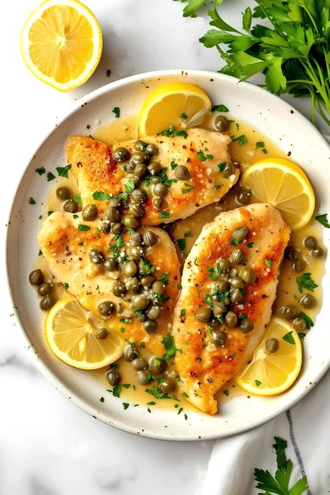 Chicken Piccata (Easy Recipe) - Insanely Good Recipe For Chicken Piccata, Chicken Piccata Easy, Fried Chicken Cutlets, Lemon Chicken Piccata, Piccata Recipe, Chicken Piccata Recipe, Ground Chicken Recipes, Recipe For Chicken, Chicken Easy