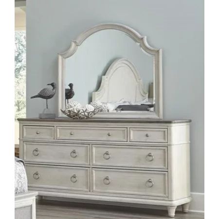 Cottage Bungalow, Dresser And Mirror, Traditional Cottage, Classic Cottage, 7 Drawer Dresser, Casual Lifestyle, Bungalow Design, Wooden Dresser, Weathered White