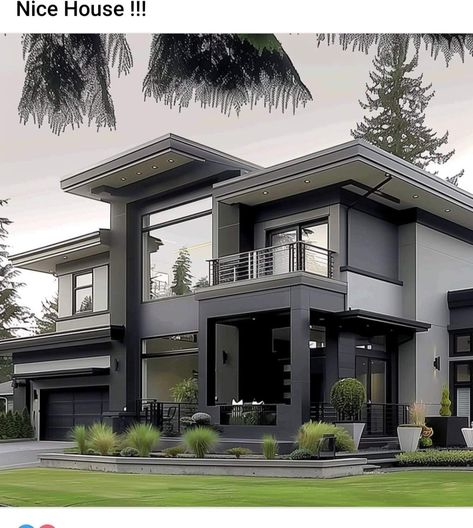 Duplex House Design Exterior, Houses In Canada, House Structure Design, Modern Home Designs, Best Modern House Design, Modern Bungalow House, Building House Plans Designs, Architectural Design House Plans, Modern Style House Plans