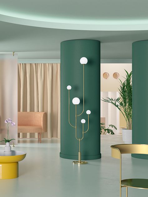 Modern Dental Office Design Interiors, Minimalist Lamps, Flowerpot Vp1, Colorful Minimalist, Floor Lamp Styles, Interior Design Per La Casa, Interior Minimalista, Indoor Design, Interior Design Concepts