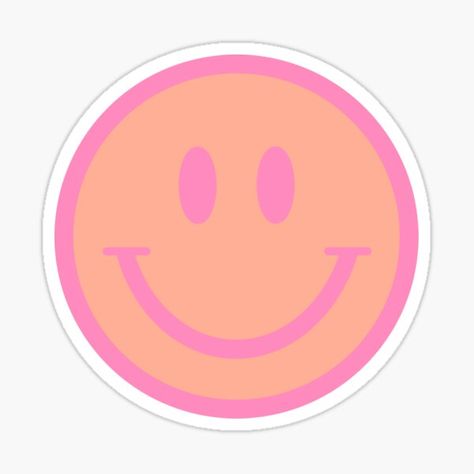 Preppy Pictures, Sunshine Sticker, Smiley Face Sticker, Macbook Air Stickers, Instagram Sticker, Sun Sticker, Button Ideas, Pink Smiley, Face Wallpaper