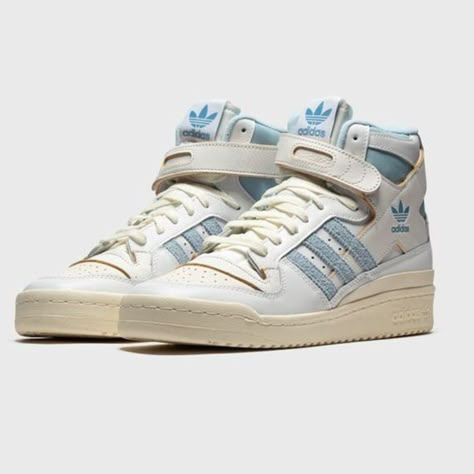 Adidas Shoes | Adidas Forum 84 High 'Unc White' Gw5924 Leather 2022 Sneakers Size 8 - 13 | Color: Blue/White | Size: Various Adidas High Forum, Adidas Forum High Outfit, Adidas Forum High, Best Adidas Shoes, Adidas Shoes High Tops, Adidas Forums, Cool Adidas Shoes, Adidas Forum Mid, Adidas Shoe