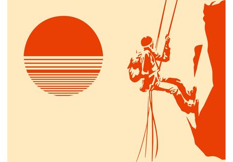 Climber Silhouette, Cartoon Mountain, Graphic Shirt Design, Mountain Climbers, Rock Climbers, Pop Art Wallpaper, Round Art, Mountain Climbing, Rock Climbing