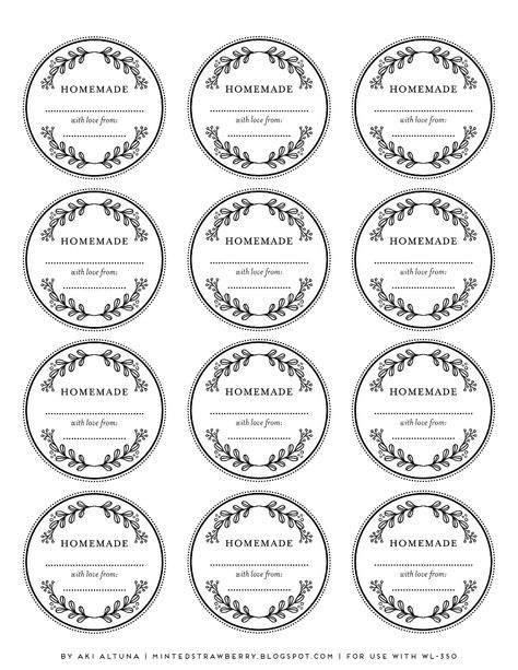 floral-homemade-label-wl350 Jam Jar Labels Printable, Diy Labels Printable, Jam Jar Labels, Toples Kaca, Free Label Templates, Jam Label, Mason Jars Labels, Canning Labels, Diy Labels