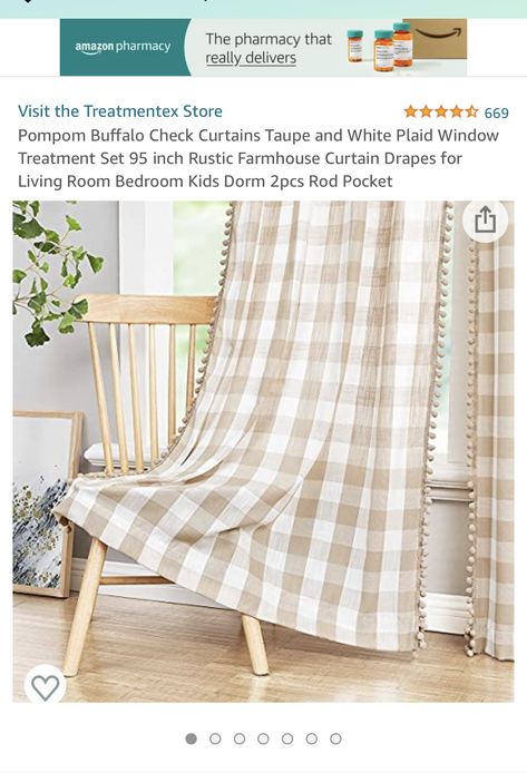 Buffalo Plaid Curtains, Buffalo Check Curtains, Check Curtains, Plaid Curtains, Bedroom Drapes, Farmhouse Curtains, Nursery Curtains, Vintage Living Room, Trendy Home Decor