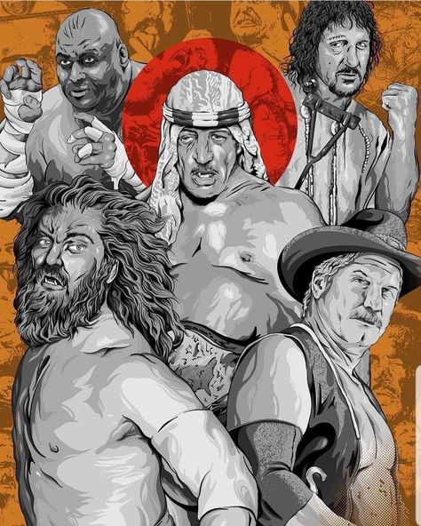 Funk Art, Bruiser Brody, Japanese Wrestling, Wrestling Posters, Monster Legends, The Butcher, Past Present Future, Professional Wrestling, Pro Wrestling