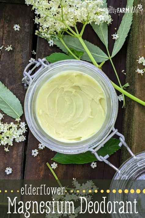 Natural Deodorant Recipe, Diy Natural Deodorant, Homemade Deodorant Recipe, Magnesium Deodorant, Deodorant Recipes, Magnesium Hydroxide, Homemade Body Butter, Diy Deodorant, Homemade Deodorant