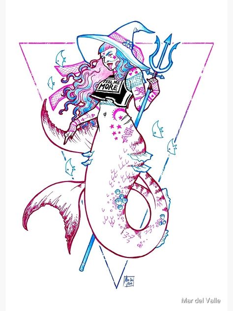 "Sea Witch - Trans Mermaid - Tell me More" Photographic Print for Sale by Mar del Valle | Redbubble Trans Mermaid, Tell Me More, Sea Witch, Photographic Prints, Tell Me, Science Poster, Photographic Print, Photo Printing, Stranger Things Fanart