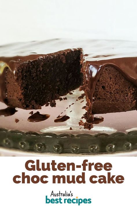 Mud Cake Recipes, Gluten Free Chocolate Cake, Chocolate Mud Cake, Mud Cake, Gluten Free Treats, Gluten Free Chocolate, Almond Recipes, Gluten Free Baking, Gluten Free Vegetarian