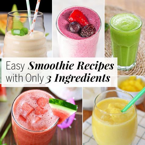 Easy Fruit Smoothie Recipes, Frozen Smoothies, Basil Smoothie, Cantaloupe Smoothie, Watermelon Basil, Blender Food, Apple Smoothie, Yogurt Smoothie, Blender Smoothie