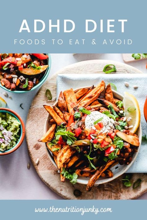 ADHD Diet: Nutrition tips from a Dietitian | The Nutrition Junky Add Diet For Adults, Nutritionally Balanced Meal, Neurodivergent Meal Planning, Tips For Add Adults, Inattentive Add Women Tips, Add Diet, Easy Meals For Autistics, Brat Diet, Feingold Diet