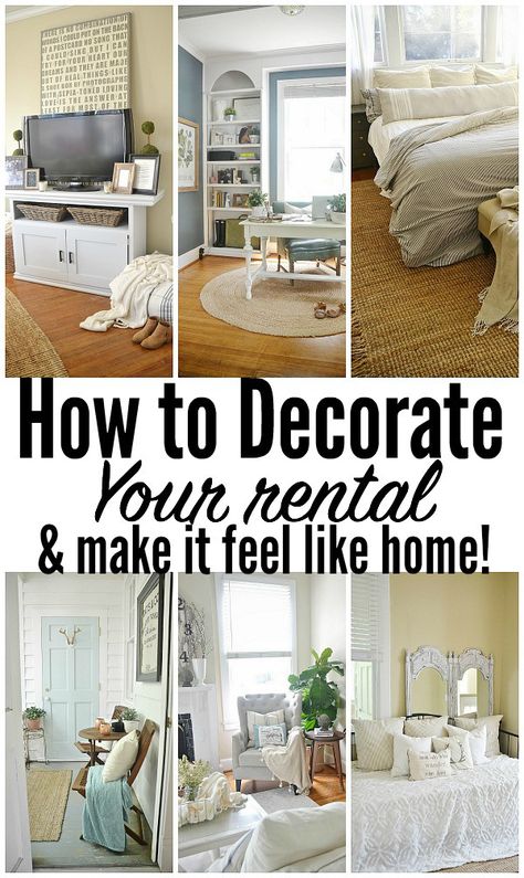 How to make your rental feel like your home! Simple & easy steps to Instantly make your rental feel like the home you love. A must pin! Film Decor, Rental Home Decor, Rental Decorating, Inspire Me Home Decor, Feel Like Home, Apartment Life, Design Apartment, Apartment Decorating, First Apartment