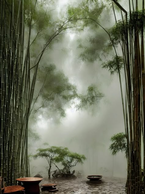 Chinese Landscape Photography, Japan Nature Aesthetic, Bamboo Aesthetic, Image Zen, Chinese Aesthetic, Aesthetic Japan, Beautiful Locations Nature, Pretty Landscapes, Japanese Aesthetic