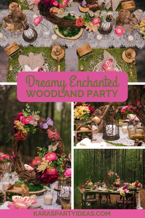 Magical Enchanted Forest Party, Enchanted Forest Pinata, Whimsical Decor Party, Woodland Fairy Theme, Fairy Party Theme Enchanted Forest, Fairy Wonderland Birthday Party, Forest Theme Birthday Party Girl, Enchanted Forest 21st Birthday Party, Into The Woods Party Theme