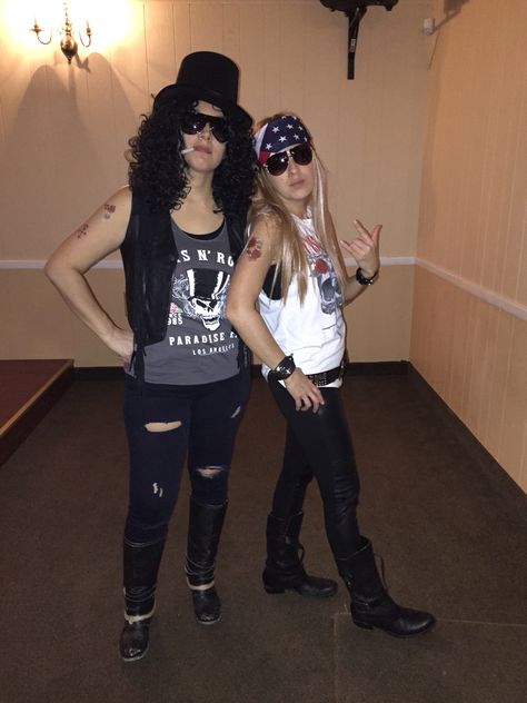 Slash and Axl; Guns and Roses Slash And Axl, Fun Times, Costume Ideas, Halloween Costume, Good Times, Halloween Costumes, Roses, Halloween