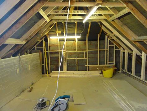 Loft Conversion Stairs, Loft Conversion Bedroom, Dormer Loft Conversion, Attic Bedroom Designs, Garage Loft, Loft Conversions, Attic Loft, Loft Bathroom, Loft Stairs