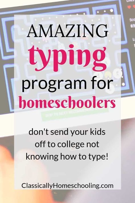 Amazing Typing Program for Homeschoolers | Homeschool elementary, School homeschool, Homeschool Touch Typing, Homeschool Electives, Typing Lessons, Test For Kids, Homeschool Routine, Homeschool Elementary, Homeschool Education, Homeschool High School, Homeschool Schedule