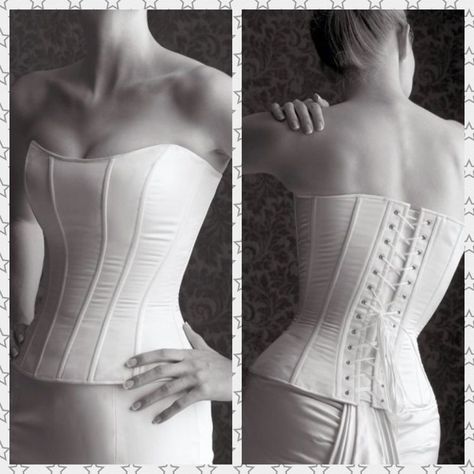 Corset Top Back View, Low Back Corset, Simple Corset, Corset Ideas, Diy Corset, Wedding Corset, Corset Sewing Pattern, Bridal Corset, Corset Outfit