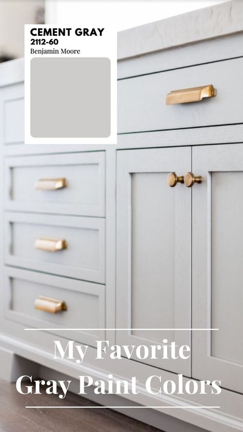 Our Favorite Gray Paint Colors - Christopher Scott Cabinetry Gray Master Bath Cabinets, Light Gray Kitchen Cabinets Paint Colors, Grey Bathroom Paint, Light Grey Bathrooms, Bathroom Cabinet Colors, Gray Cabinet Color, Grey Bathroom Cabinets, Light Grey Kitchen Cabinets, Gray Painted Furniture