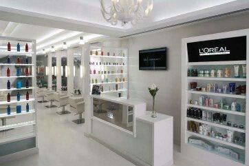 Luxury Salon Interior Design, Loreal Hair, Salon Interior Design, Commercial Design, Retail Design, Retail Store, Luxury Living, Modern Interior, Hair Salon