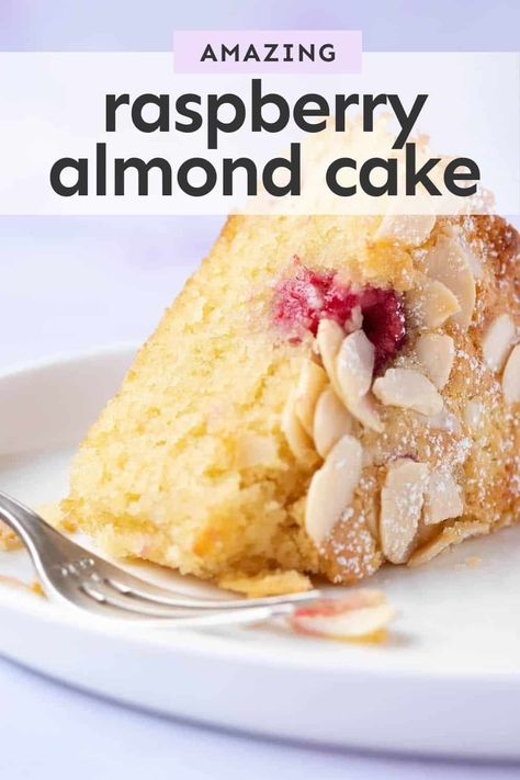 Raspberry And Almond Slice, Almond Berry Cake, Almond Meal Cake Recipe, Lemon Raspberry Almond Cake, Raspberry Almond Desserts, Raspberry Tea Cake, Almond Flour Raspberry Cake, Almond Pound Cake Recipes Moist, Best Almond Cake Recipe