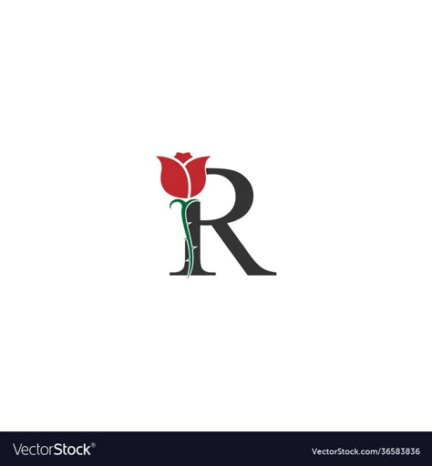 Roses Logo Design, Poetry Logo, Rose Book, R Logo, Rose Illustration, Pola Sulam, Comic Art Girls, Flower Logo, Letter R