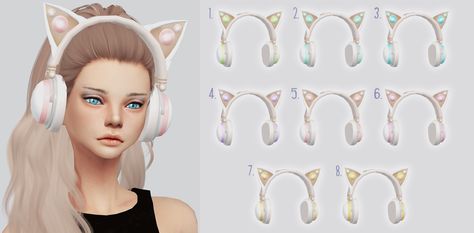 kalewa-a: “TS4 Limited Ariana Kitty Headphones They’re not actually limited, its just the name of them! The Mesh is by one-billion-pixels and you need to download it here. ( Please download the mesh!!... Headphones Sims 4 Cc, Kitty Headphones, Los Sims 4 Mods, Cat Headphones, The Sims 4 Pc, Cat Apparel, Sims 5, Play Sims, Sims 4 Dresses