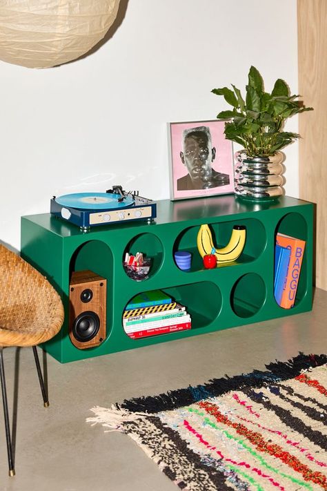 Ebba Media Console Tiny Mobile House, Storage Console, Uo Home, Retro Accessories, Apartment Decor Inspiration, Retro Furniture, Shelf Styling, Media Console, Tiny House Design