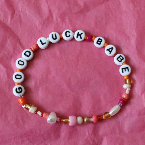 ✫ Handmade Chappell Roan-inspired "Good Luck Babe!"... - Depop Chappell Roan Bracelet, Good Luck Babe, Chappell Roan, Cute Crafts, Good Luck, Beaded Bracelet, Friendship Bracelets, Beaded Bracelets, Bracelet