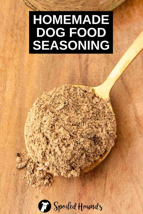 This Homemade Dog Food Seasoning is loaded with flavor and beneficial nutrients. Sprinkle this healthy DIY mix on your pup’s food or use it when making dog treats. Get the easy recipe and find out how to make the best seasoning for dog food with freeze dried liver and herbs. Dog Food Seasoning Diy, Canning Dog Food Recipes, Homemade Salmon Dog Food Recipes, Dog Food Gravy Recipe, Diy Dog Food Recipe, Dry Dog Food Recipes, Dehydrator Dog Treats, Making Dog Treats, Liver Dog Treats