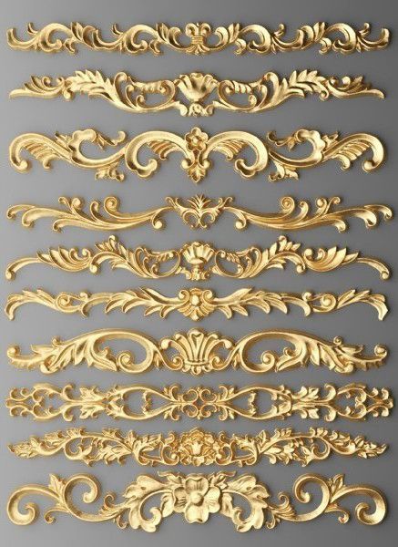 Baroque Decor, Furniture Appliques, 3d Decor, Wood Carving Designs, 3d Interior, 3d Modelle, Carving Designs, Decorative Elements, Ornaments Design