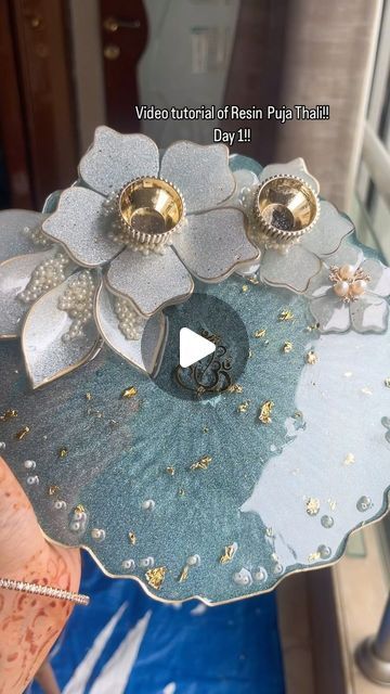 Nisha Agrawal on Instagram: "Thank you so much for showing love for my recently created Resin Puja Thali. 
As many of you wanted the tutorial, I have posted here…
Do try to make it yourself n share the final look!!
You can always place an order too😃
#pujathali #resinpujathali #resinartwork #resinindia #videotutorial #resinvideo #resinartist #handmadegifts #diwaligifts" Puja Thali, Showing Love, Resin Artwork, Glam Decor, Diwali Gifts, Resin Crafts, Epoxy Resin, Love This, Diy Projects