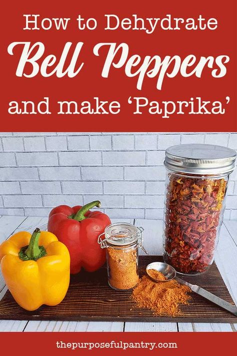 Dehydrator Recipes Fruit, Dehydrating Food Storage, Paprika Recipes, Food Dehydration, Dehydrating Food, Dehydrated Foods, Dehydrated Vegetables, Canning Food Preservation, Canned Food Storage