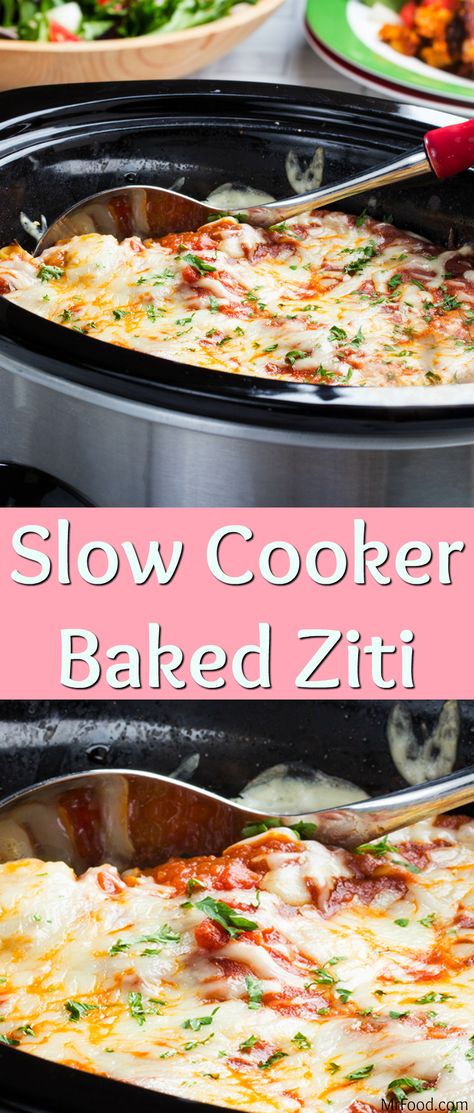 This easy Slow Cooker Baked Ziti is a perfect meal for those busy weeknights. With slow cooker pasta bakes like this, you get to enjoy a delicious, hearty meal with very little work. Our Slow Cooker Baked Ziti is ideal for busy families, or just anyone who loves a comforting meal that practically cooks itself. Baked Zitti, Crock Pot Baked Ziti, Slow Cooker Pasta Bake, Slow Cooker Baked Ziti, Slow Cooker Baking, Ziti Recipe, Ziti Recipes, Baked Ziti Recipe, Slow Cooker Pasta