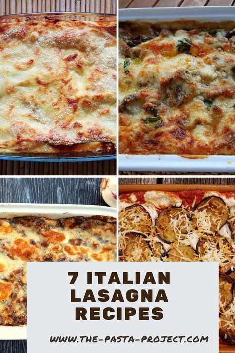 Baked lasagna is probably one of the most well-known and popular Italian pasta dishes in the world! Well, at least one version of it is! There are actually many Italian lasagna recipes or as the Italians would say lasagne al forno recipes. Here I have collected 7 of the most popular, traditional, and delicious lasagna recipes from Italy. #bakedpasta #lasagna #italianlasagna #traditionalpasta #italianpasta #thepastaproject Fancy Lasagna Recipe, Different Types Of Lasagna, Different Lasagna Recipes, Authentic Lasagna Recipe Italy, Types Of Lasagna, Authentic Lasagna Recipe, Authentic Italian Lasagna, Salmon Lasagna, Recipes From Italy