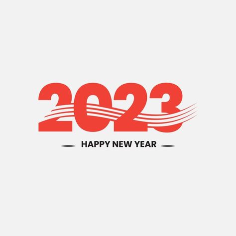 Happy new year Year 2023 Logo, Logo Text Design, 2023 Logo, Happy New Year 2023, New Year 2023, Logo Text, Text Design, Premium Vector, Happy New