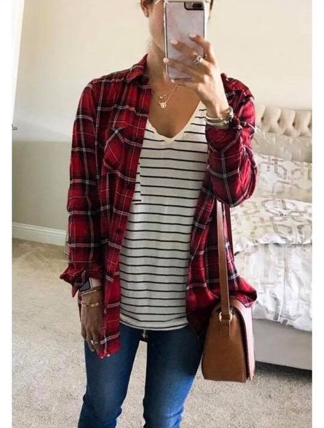 Fall Outfits Women Jeans, Red Flannel Outfits, Flannel Fall Outfits, Flannel Outfits Fall, Fall Flannel, Flannel Outfits, Fall Leggings, Red Plaid Flannel, Red Flannel