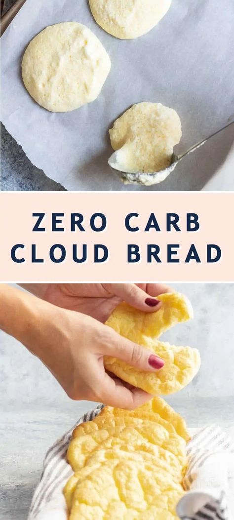 No Carb Bread, Zero Carb Foods, Baking Powder Uses, Boiled Egg Diet Plan, No Carb Recipes, Zero Carb, Cloud Bread, Carb Free, Low Fat Diets