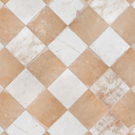 Sunroom Flooring, Affinity Tile, Terracotta Floor Tiles, Saltillo Tile, Checkerboard Floor, Terracotta Floor, Matte Ceramic, Sister Sister, Merola Tile