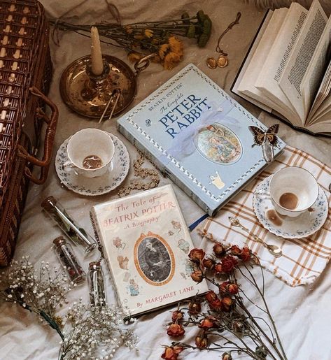 Kat on Instagram: ““I do so hate finishing books. I would like to go on with them for years...” - Beatrix Potter • Who has read Peter Rabbit as a child, or…” Peter Rabbit Aesthetic, Beatrix Potter Aesthetic, Photography Places, Rabbit Book, Academia Aesthetics, Medieval Tapestry, Cottage Aesthetic, Cottage In The Woods, Anne With An E