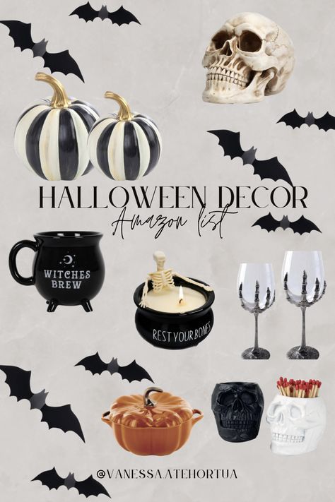 I can’t believe Halloween is right around the corner. Spooky!!! I hope this post makes you feel inspired to make your home chic and spooky this Halloween season! I rounded up some of my favorite online finds that will make your home feel extra festive. Shop the Halloween decor items on Amazon before they sell out! Follow me @vanessa.atehortua on Instagram for daily best sellers and cute finds! Tag friends & family who might appreciate something on this post. xoxo ! #amazon #amazondeals #hallowee Halloween Decorations Amazon, Halloween Amazon Finds, Amazon Halloween Decor, Amazon Halloween, Amazon List, Halloween Decor Diy, Crafts Halloween, Tag Friends, Halloween Outdoor