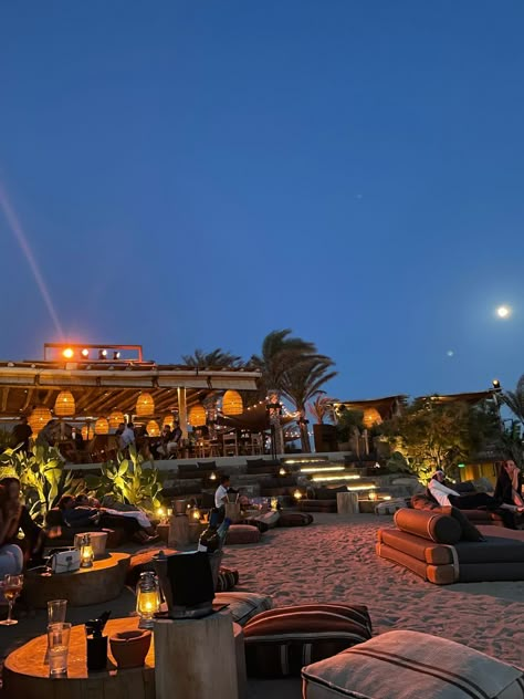 Resort Aesthetic Night, Scorpio Mykonos, Beach Restaurant Aesthetic, Beach Party Aesthetic, Mykonos Party, Mykonos Aesthetic, Scorpios Mykonos, Beach Lounge, Mykonos Greece