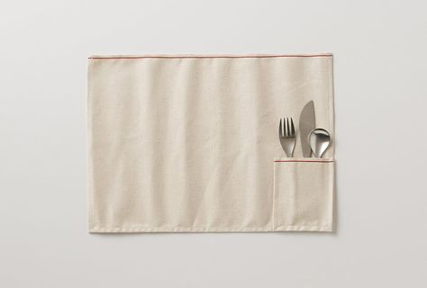 Pocket Placemat: Remodelista Kitchen Table Placemats, Fabric Styling, Classic Dinnerware, Schoolhouse Electric, Zero Waste Kitchen, Vintage Inspired Decor, Zero Waste Living, Place Mats, Place Setting