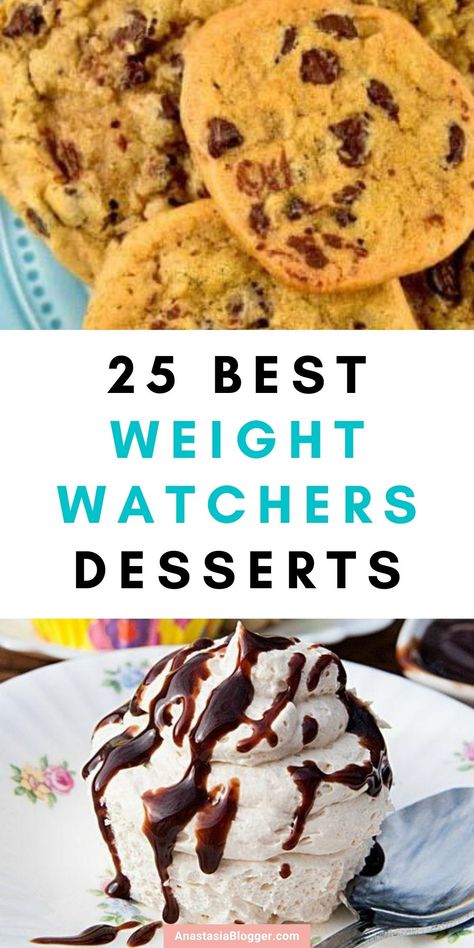 25 Best Weight Watchers Desserts - Recipes with SmartPoints. Save these most delicious and healthy Weight Watchers dessert recipes with SmartPoints to your Pinterest board! Your weight loss can be guilt-free even with desserts! #weight_watchers #desserts #dessertrecipe #recipes #smartpoints #food #healthyrecipes #healthyfood Low Point Desserts Weight Watchers, Low Ww Point Dessert, Skinnytaste Recipes Dessert, Skinnytaste Dessert Recipes, Weight Watcher Dessert Recipes, Ww Desserts Easy Low Points, Skinnytaste Desserts, Easy Weight Watchers Desserts, Purple Recipes