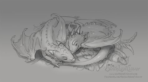 Sleeping Dragon Whelps by =The-SixthLeafClover on deviantART Sleeping Drawing, Sleeping Dragon, Dragon Zodiac, Eastern Dragon, Zodiac Calendar, Dragon Sketch, Dragon Sculpture, Art Poster Prints, Dragon Artwork